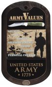 Case xx US Army Values Copperlock Knife Display Set Natural Bone Stainless 15008