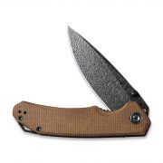 Civivi Knives Brazen Liner Lock C2102DS-1 Damascus Steel Brown Micarta