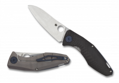 Spyderco Knives Drunken Frame lock Titanium Carbon Fiber Stainless C235CFTIP