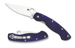 Spyderco Knives Military Liner Lock Midnight Blue G10 S110V Stainless C36GPDBL