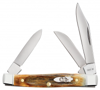 Case XX Knives Shot Show Small Stockman 10759 Burnt Stag Stainless Pocket Knife