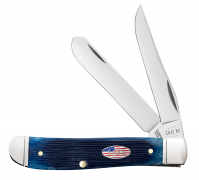 CaseXX Knives Shot Show Mini Trapper 10777 Navy Blue Bone Stainless Pocket Knife