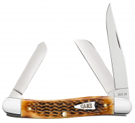 Case XX Knives Shot Show Medium Stockman Burnt Amber Bone Stainless Pocket Knife