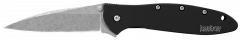 Kershaw Knives Leek Liner Lock Black Aluminum Sandvik Stainless 1660SWBLK