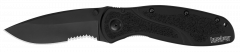 Kershaw Knives Blur Black Aluminum Serrated Sandvik Stainless 1670BLKST