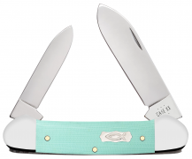 Case XX Knives Canoe Seafoam Green G-10 18103 Stainless Steel Pocket Knife