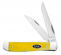 Case XX Knives Mini Trapper Yellow Bone 20031 Stainless Steel Pocket Knife