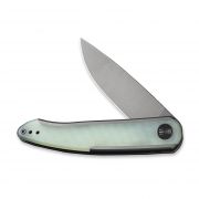 WE Knife Smooth Sentinel Frame Lock 20043-2 Knife CPM 20CV Natural G10 Titanium