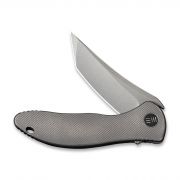 WE Knife Mini Synergy Frame Lock 2012A Knife Tanto 20CV Stainless Gray Titanium