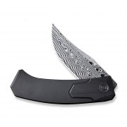 WE Knife Shuddan Frame Lock 21015-DS1 Knife Hakkapella Damasteel /Black Titanium