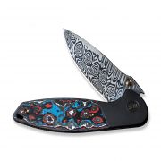 WE Knife Nitro Mini 22015-DS1 Fat Carbon Black Titanium Damasteel Pocket Knives