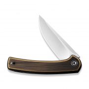 Civivi Knives Mini Asticus C19026B-2 10Cr15CoMoV Stainless Steel Rubbed Brass