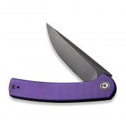 Civivi Knives Mini Asticus C19026B-4 Black 10Cr15CoMoV Stainless Purple G10