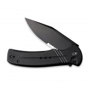 Civivi Knives Cogent Button Lock C20038E-1 14C28N Serrated Stainless Black G10