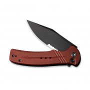 CIVIVI Cogent Button Lock C20038E-2 Knife 14C28N Serrated Stainless Burgundy G10