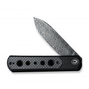 Civivi Knives Banneret C20040D-DS1 Frame Lock Damascus Carbon Fiber Pocket Knife