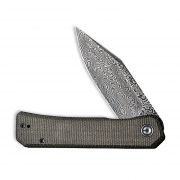 Civivi Knives Relic Liner Lock C20077B-DS1 Damascus Steel Dark Green Micarta