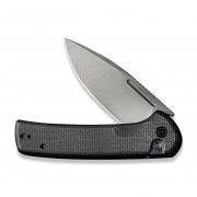 Civivi Knives Conspirator Button Lock C21006-1 Nitro-V Stainless Black Micarta