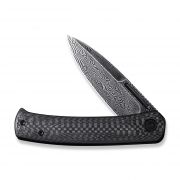 Civivi Knives Cetos Frame Lock C21025B-DS1 Damascus Steel Twill Carbon Fiber