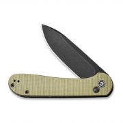 Civivi Knives Elementum Button Lock C2103B Black 14C28N Stainless Olive Micarta