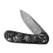 Civivi Knives Elementum C907C-DS2 Damascus Steel Carbon Fiber Silvery Shred