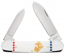 Case XX USMC Canoe 13205 Smooth White Delrin Stainless Steel