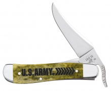 Case xx Knives Russlock U.S. Army Olive Green Bone 15058 Pocket Knife