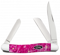 Case XX Mini Copperlock Pink Crackle Kirinite 16162 Stainless