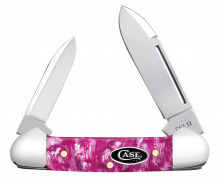 Case XX Mini Copperlock Pink Crackle Kirinite 16162 Stainless