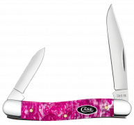 Case xx Knives Medium Pen Pink Crackle Kirinite 16165 Stainless Pocket Knife