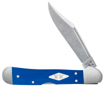 Case xx Knives Mini Copperlock Blue G-10 Satin Stainless 16754 Pocket Knife