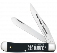 Case xx Knives Trapper U.S. Navy Black Synthetic 17733 Stainless Pocket Knife