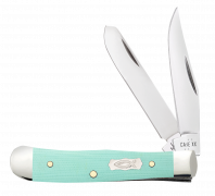 Case xx Knives Tiny Trapper Ichthus Seafoam G-10 18110 Stainless Pocket Knife