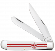Case xx Knives Trapper Scouting America White Synthetic 18141 Pocket Knife