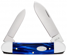 Case xx Knives Canoe Blue Pearl Kirinite 23447 Stainless Pocket Knife