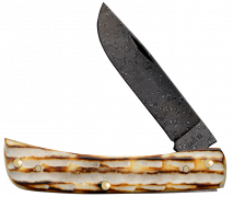 Case xx Knives Sodbuster Jr Burnt Natural Bone 27235 Damascus Pocket Knife