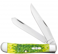 Case xx Knives Trapper Jigged Green Apple Bone 27860 Stainless Pocket Knife