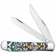 Case xx Knives Stained Glass Series Dove 38819 Trapper Stainless Pocket Knife