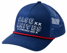 CASE XX Knives Royal Blue Cotton Nylon Mesh Adjustable Hat 41257 Rope Cap