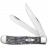 Case XX Mini Trapper Blue Curly Oak Wood 47491 Stainless Pocket