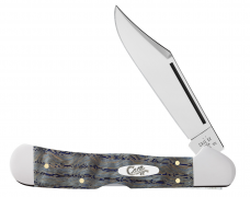 Case XX Copperlock Blue Curly Oak Wood 47494 Stainless Pocket