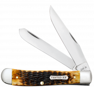 Case xx Knives Trapper Jig Burnt Amber Bone 51390 Carbon Steel Pocket Knife