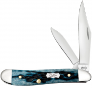 Case xx Knives Peanut Pocket Knife Worn Mediterranean Blue Bone 51858 Stainless