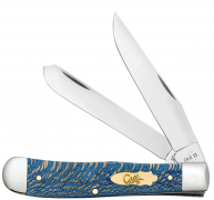 Case xx Knives Trapper Smooth Blue Sycamore Wood 63730 Stainless Pocket Knife