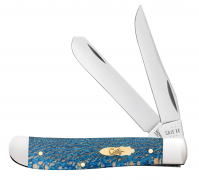 Case xx Knives Mini Trapper Blue Sycamore Wood 63731 Stainless Pocket Knife
