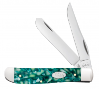 Case xx Knives Mini Trapper Green Sparxx Kirinite 71381 Stainless Pocket Knife