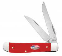Case xx Knives American Workman Red Mini Trapper 73927 Carbon Steel Pocket Knife