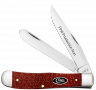 Case xx Knives Trapper 1st Run Red Burlap Micarta 82270 Carbon Steel 1/250 Knife