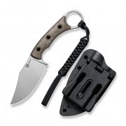 Civivi Knives Midwatch C20059B-2 Fixed Blade Knife Brown Burlap Micarta N690