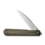Civivi Knives Clavi Liner Lock C21019-3 Burlap Micarta Nitro-V Pocket Knife
